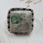 Serpentine Size US 9 925 Sterling Silver Ring (REXT54-526)