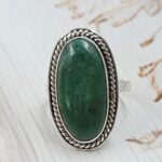 Tibetan Turquoise Size US 8 925 Sterling Silver Ring (REXT72-318)