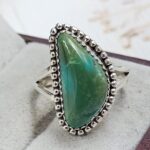 Tibetan Turquoise Size US 7 925 Sterling Silver Ring (REXT72-330)