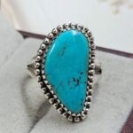 Tibetan Turquoise Size US 7 925 Sterling Silver Ring (REXT72-325)