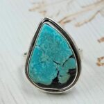 Tibetan Turquoise Size US 7 925 Sterling Silver Ring (REXT72-322)