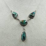 Black Jack Turquoise 925 Sterling Silver Necklace (RS103-300)