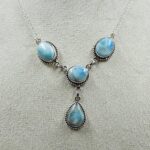 Larimar 925 Sterling Silver Necklace (RS104-493)