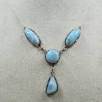 Larimar 925 Sterling Silver Necklace (RS104-494)