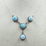 Larimar 925 Sterling Silver Necklace (RS104-501)