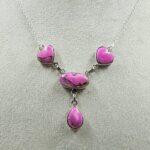 Cotton Candy Turquoise 925 Sterling Silver Necklace (RS103-311)