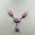 Cotton Candy Turquoise 925 Sterling Silver Necklace (RS103-314)