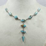 Mine 8 Turquoise 925 Sterling Silver Necklace (RS103-321)