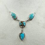 Mine 8 Turquoise 925 Sterling Silver Necklace (RS103-323)
