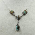 Mine 8 Turquoise 925 Sterling Silver Necklace (RS103-325)