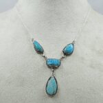 Mine 8 Turquoise 925 Sterling Silver Necklace (RS103-326)