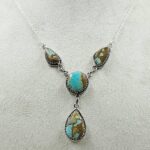 Mine 8 Turquoise 925 Sterling Silver Necklace (RS103-331)