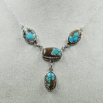 Mine 8 Turquoise 925 Sterling Silver Necklace (RS103-333)