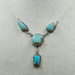 Mine 8 Turquoise 925 Sterling Silver Necklace (RS103-317)