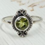 Peridot 925 Sterling Silver Ring (REXT9-42)