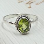 Peridot 925 Sterling Silver Ring (REXT9-47)
