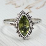 Peridot 925 Sterling Silver Ring (REXT9-48)