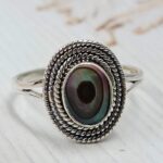 Abalone Shell 925 Sterling Silver Ring (REXT9-58)