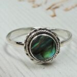 Abalone Shell 925 Sterling Silver Ring (REXT9-63)