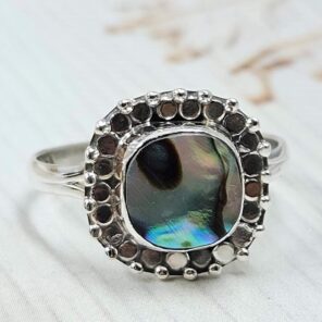 Abalone Shell 925 Sterling Silver Ring (REXT9-64)