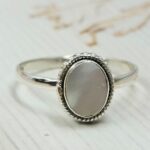 Mother of Pearl 925 Sterling Silver Ring (REXT33-170)