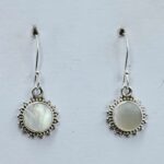 Mother of Pearl 1" 925 Sterling Silver Earrings (REXT33-180)