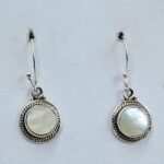Mother of Pearl 1" 925 Sterling Silver Earrings (REXT33-181)