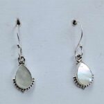 Mother of Pearl 1.25" 925 Sterling Silver Earrings (REXT33-182)