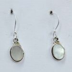 Mother of Pearl 1" 925 Sterling Silver Earrings (REXT33-183)