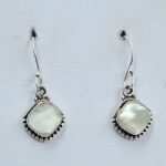 Mother of Pearl 1" 925 Sterling Silver Earrings (REXT33-184)