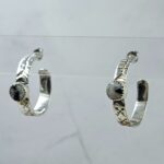 White Buffalo Turquoise 925 Sterling Silver Hoop Earring (RS62-369)