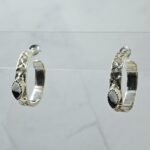 White Buffalo Turquoise 925 Sterling Silver Hoop Earring (RS62-370)