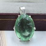 Green Fluorite 925 Sterling Silver Pendant (REXT111-21)