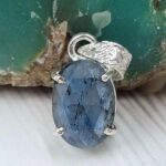 Teal Kyanite 0.75" 925 Sterling Silver XL Pendant (REXT34-36)