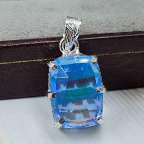 Aurora Opal 925 Sterling Silver Pendant (REXT111-26)
