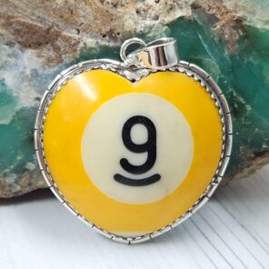 No.6 Pool Ball 925 Sterling Silver Pendant (RS4-255)