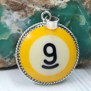 No.6 Pool Ball 925 Sterling Silver Pendant (RS4-254)
