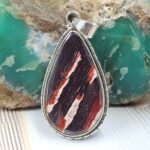 Snakeskin Jasper 925 Sterling Silver Pendant (REXT111-28)