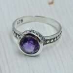 Amethyst 925 Sterling Silver Ring (REXT58-100)
