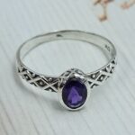 Amethyst 925 Sterling Silver Ring (REXT58-101)