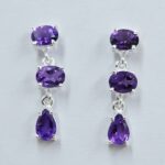 Amethyst 925 Sterling Silver Earrings (REXT60-142)