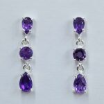 Amethyst 925 Sterling Silver Earrings (REXT60-144)