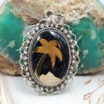 Onyx Opal Doublet 2" 925 Sterling Silver Pendant (REXT111-45)