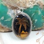 Onyx Opal Doublet 1.75" 925 Sterling Silver Pendant (REXT111-46)