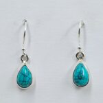 Mohave Turquoise 1" 925 Sterling Silver Earrings (RS60-112)