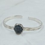 Hematite and Crystal Doublet 925 Sterling Silver Pendant (RS67-79)