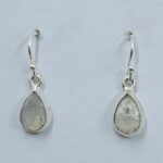Rainbow Moonstone 1" 925 Sterling Silver Earrings (RS60-114)