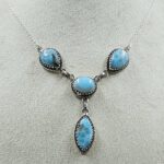 Larimar 925 Sterling Silver Necklace (RS104-490)
