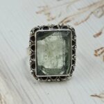 Green Fluorite Size US 7 925 Sterling Silver Ring (REXT112-216)