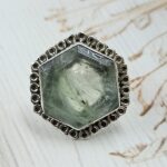 Green Fluorite Size US 7 925 Sterling Silver Ring (REXT112-215)